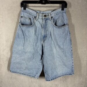 Vintage 90s Blue Zone Jorts Jean Shorts Size 30 Relaxed Baggy High Rise Grunge